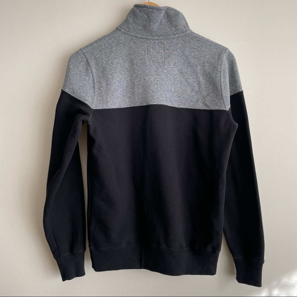 Roots Canada 1/4 Zip Stein Colourblock Sweater - Picture 5 of 12